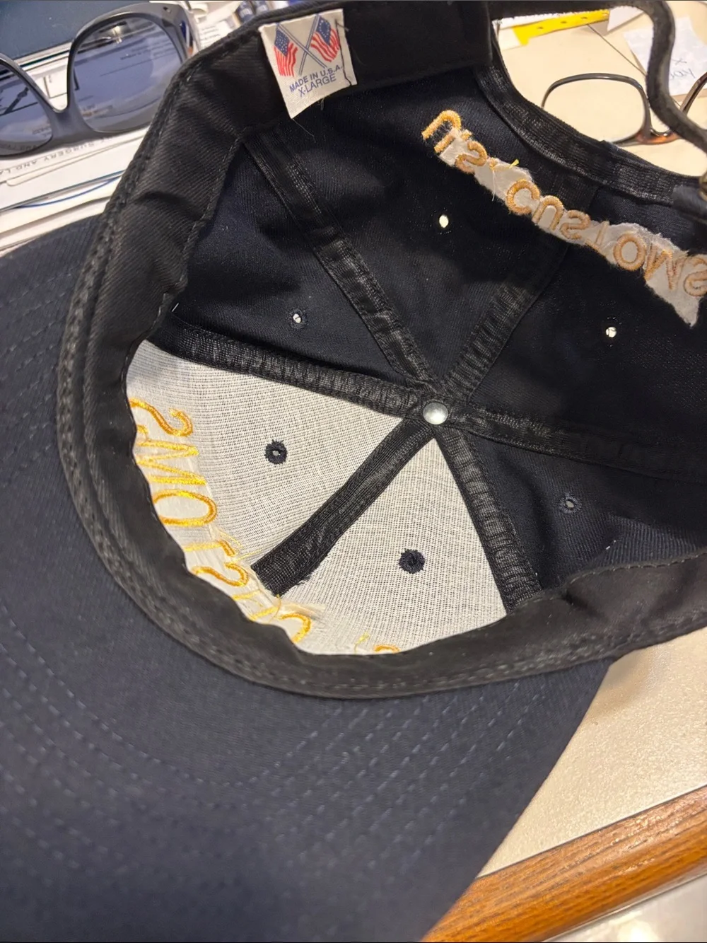 U.S. Customs  Black Cap with Yellow Embroidery